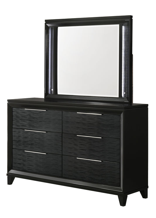 CRESSIDA LED DRESSER MIRROR BLACK
