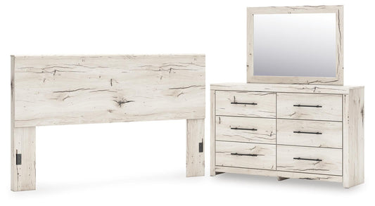 Lawroy King Panel Headboard, Dresser and Mirror