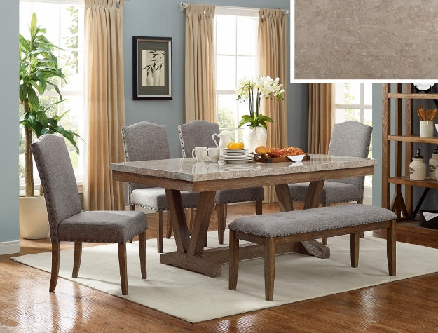 VESPER MARBLE RECT DINING GROUP