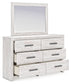 Cayboni Twin Panel Bed with Mirrored Dresser, Chest and Nightstand