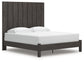 Fraluna King Panel Bed with Mirrored Dresser