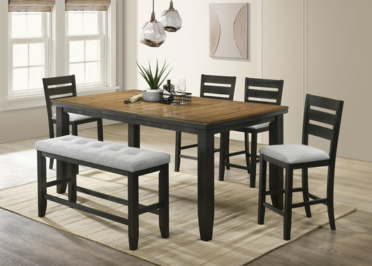 BARDSTOWN COUNTER HEIGHT BENCH WHEAT CHARCOAL