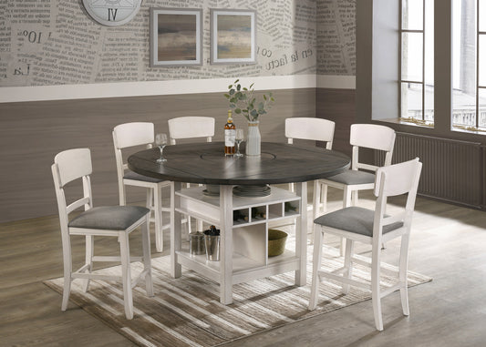 CONNER CHALK GREY COUNTER HEIGHT TABLE SHELF