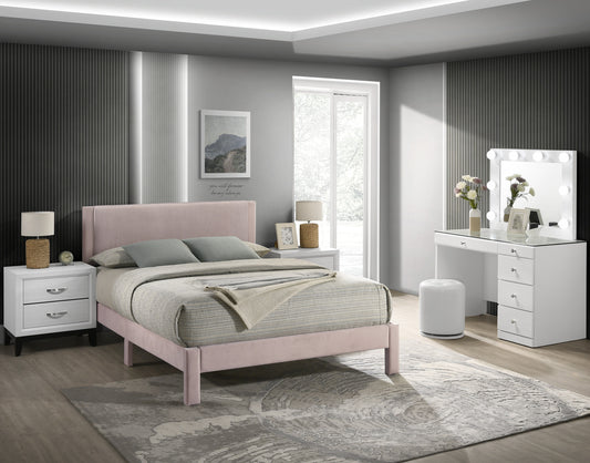 LUCIA QUEEN BED PINK