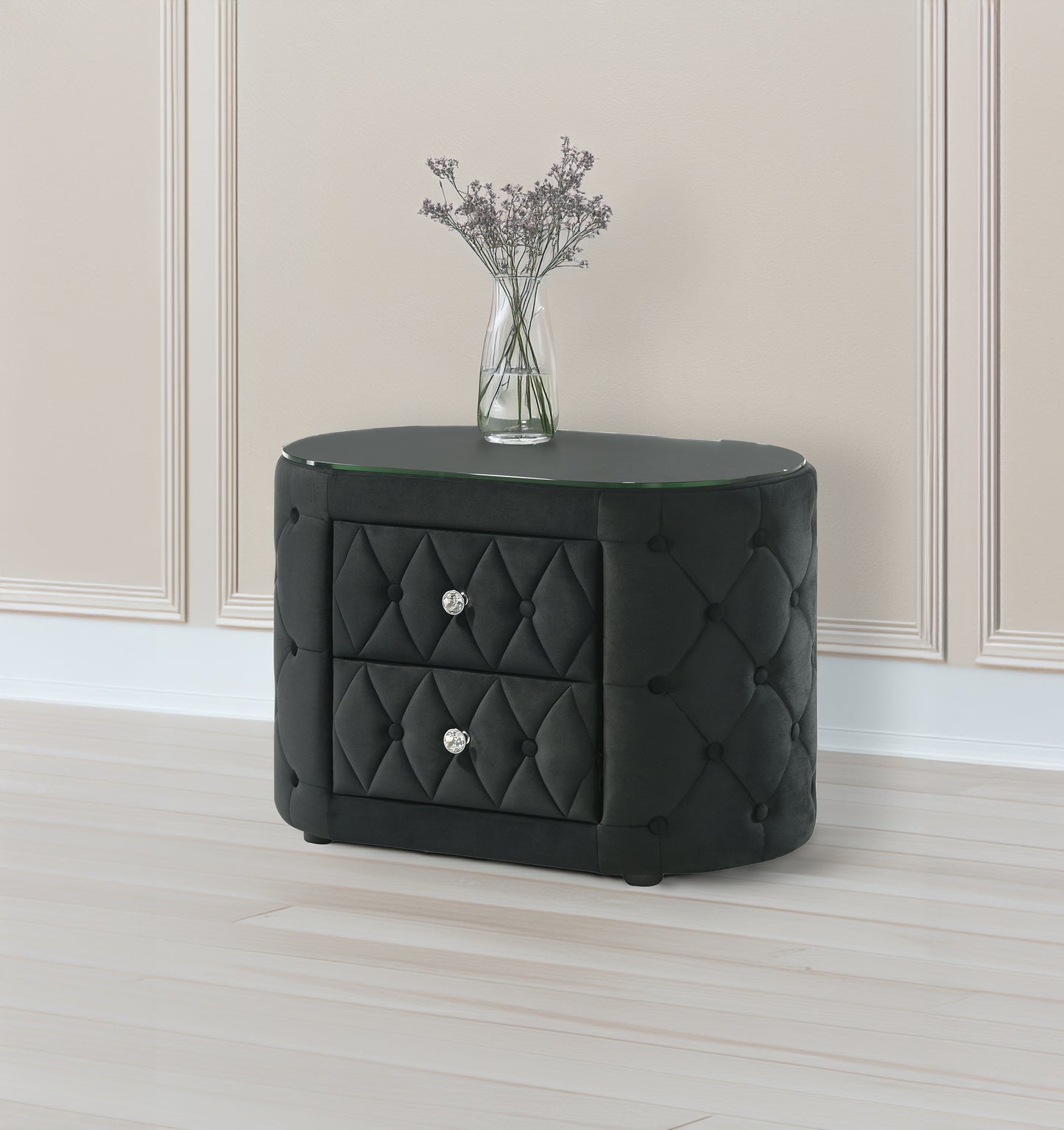 VOLTARE NIGHT STAND BLACK