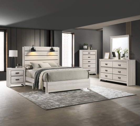 CARTER QUEEN PLATFORM BED IN 1 BOX WHITE