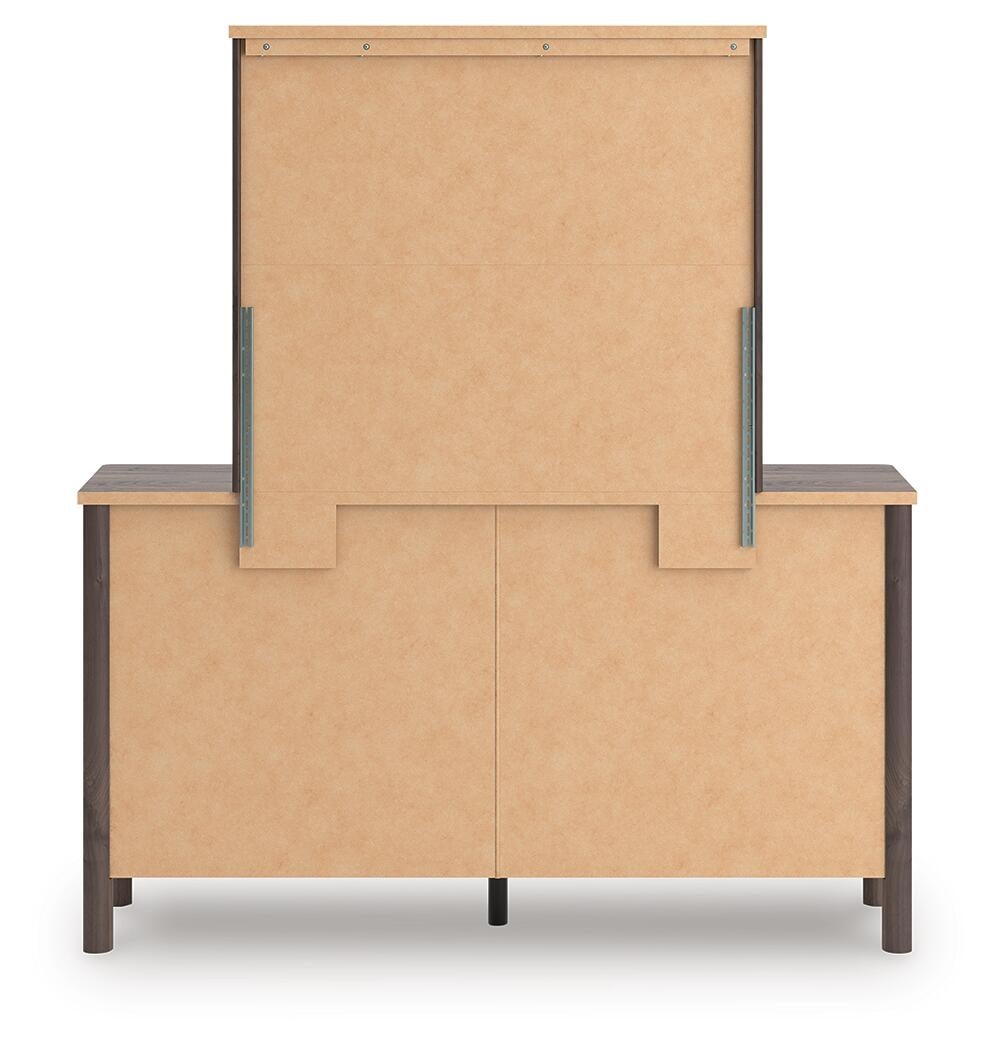 Pamytta Full Upholstered Panel Platform Bed, Dresser, Mirror, Chest and Nightstand
