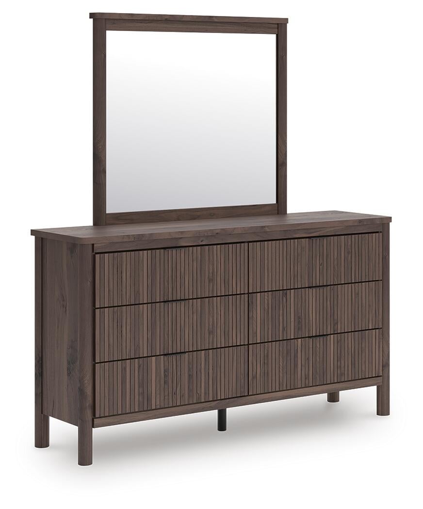 Pamytta Full Panel Bed, Dresser, Mirror, Chest and Nightstand