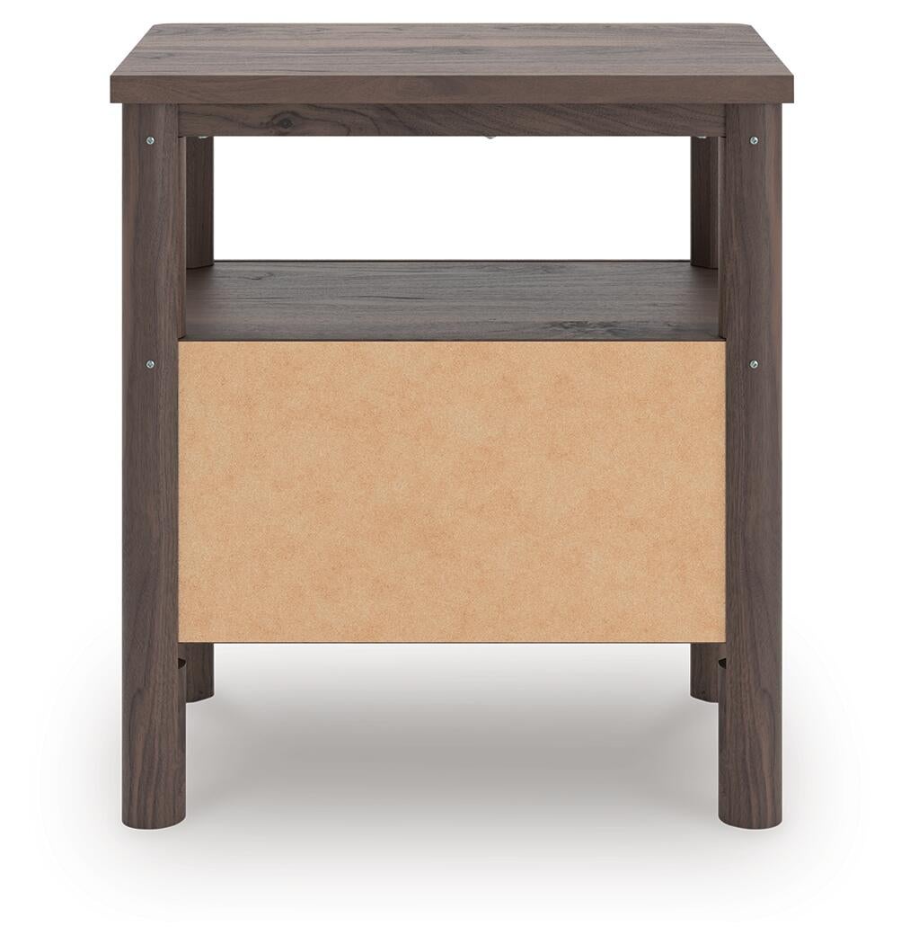 Pamytta Queen Upholstered Panel Platform Bed, Dresser, Mirror and Nightstand