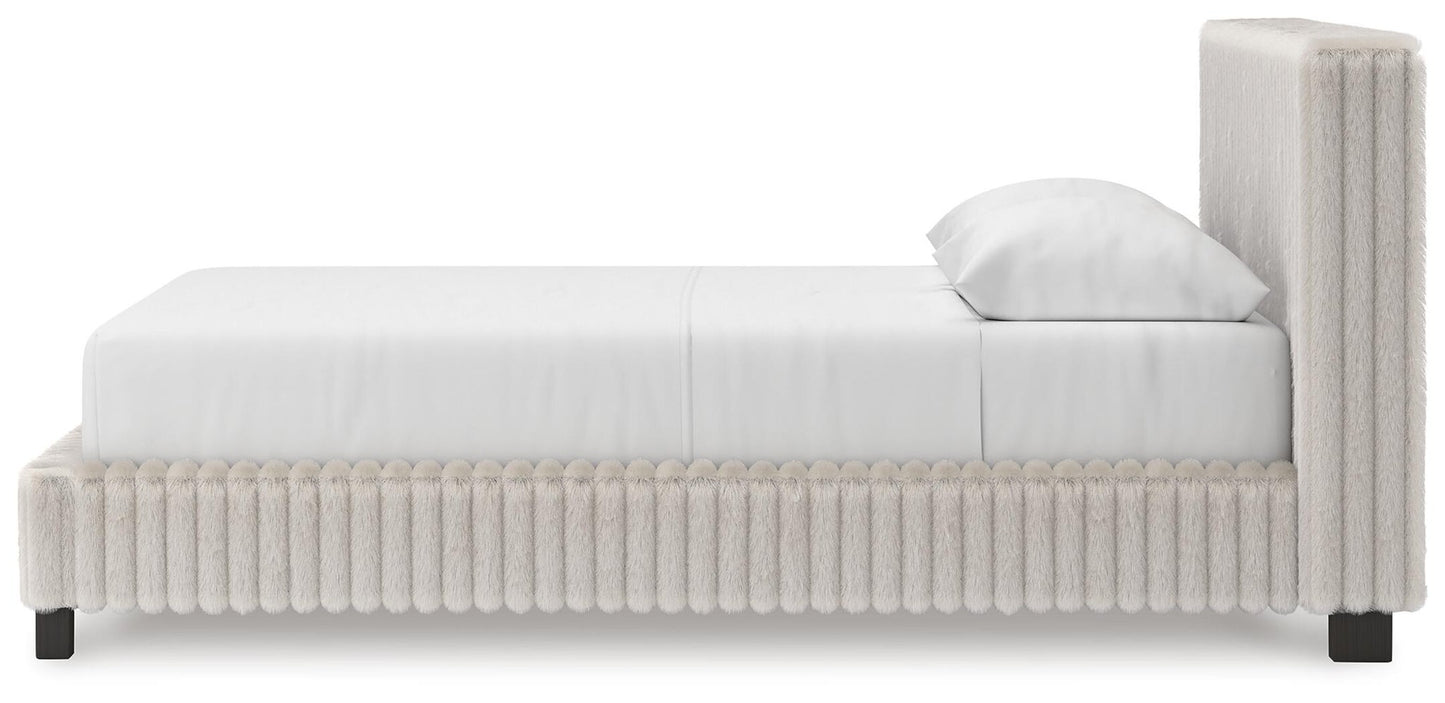 Zuraleus Queen Upholstered Bed, Dresser and Mirror