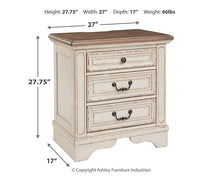 Load image into Gallery viewer, Realyn Three Drawer Night Stand
