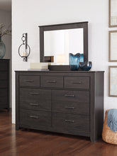 Load image into Gallery viewer, Brinxton Queen/Full Panel Headboard with Mirrored Dresser and Chest
