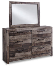 Load image into Gallery viewer, Derekson Queen Panel Bed with 2 Storage Drawers with Mirrored Dresser, Chest and Nightstand
