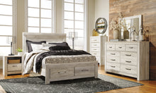 Load image into Gallery viewer, Bellaby Queen Platform Bed with 2 Storage Drawers with Mirrored Dresser, Chest and Nightstand
