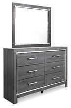 Load image into Gallery viewer, Lodanna Full Upholstered Panel Headboard with Mirrored Dresser
