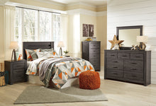 Load image into Gallery viewer, Brinxton Full Panel Headboard with Mirrored Dresser
