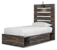 Load image into Gallery viewer, Drystan Twin Panel Bed with 4 Storage Drawers with Dresser
