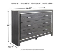 Load image into Gallery viewer, Lodanna Full Panel Bed with Mirrored Dresser and 2 Nightstands

