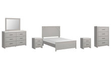 Load image into Gallery viewer, Cottonburg Full Panel Bed with Mirrored Dresser, Chest and 2 Nightstands
