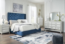 Load image into Gallery viewer, Coralayne Queen Upholstered Bed with Mirrored Dresser and Chest
