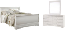 Load image into Gallery viewer, Anarasia Queen Sleigh Bed with Mirrored Dresser
