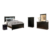 Load image into Gallery viewer, Maribel Queen Panel Bed with Mirrored Dresser, Chest and Nightstand
