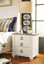 Load image into Gallery viewer, Willowton Queen Panel Bed with 2 Nightstands

