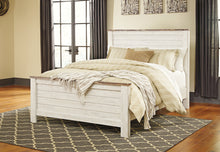 Load image into Gallery viewer, Willowton Queen Panel Bed with 2 Nightstands
