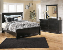 Load image into Gallery viewer, Maribel King Panel Bed with Mirrored Dresser
